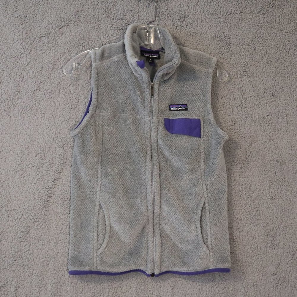 Cozy Fleece Zip Vest Gray Women's Medium Layering